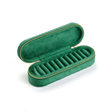 Schmuckaufbewahrungsbox, Ring-/Ohrring-Schmuckschatulle, tragbar, mit Reißverschluss (G116)