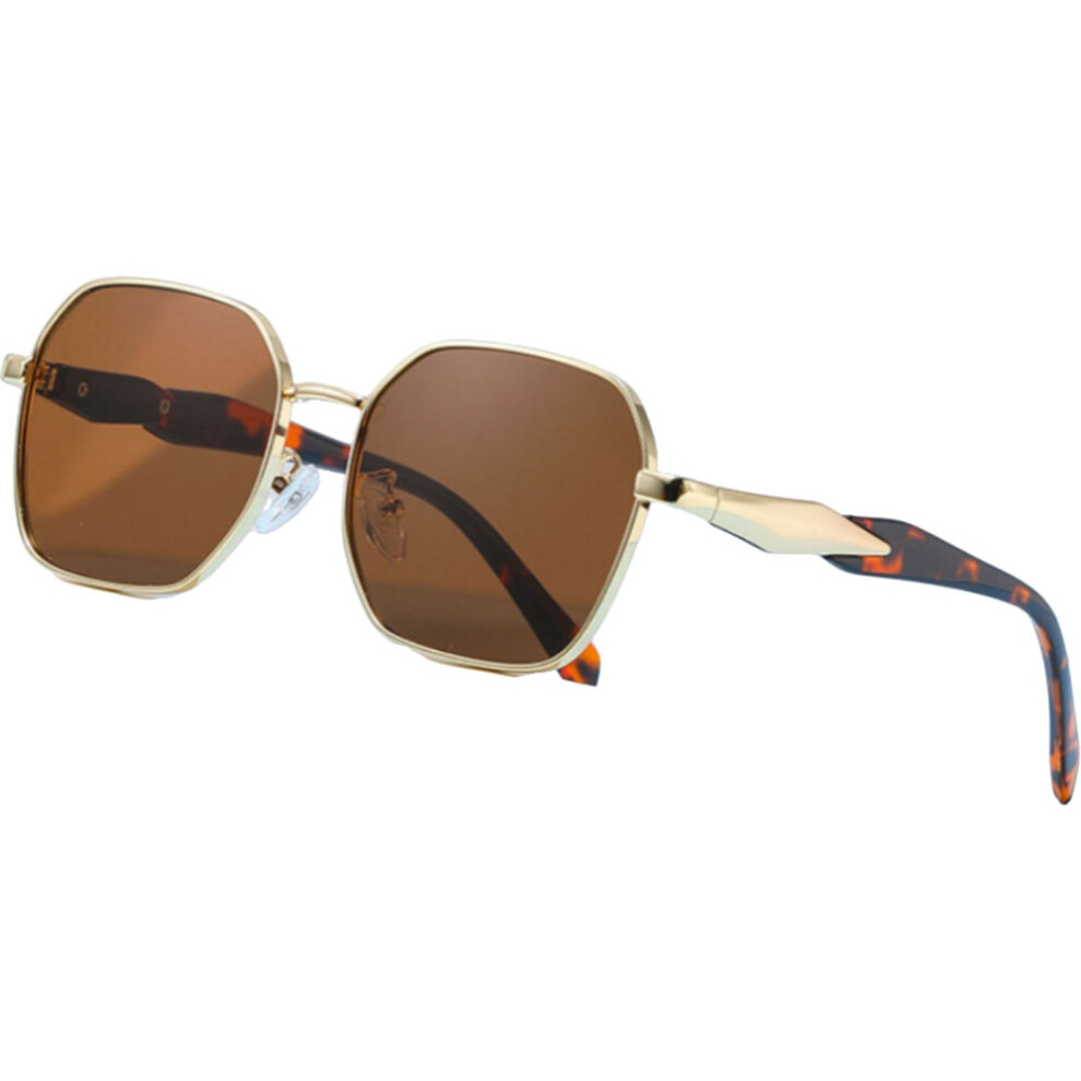 Nuovi Occhiali Da Sole Alla Moda In Metallo Poligonale, Stile RetrÃ²