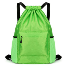 Einfacher Rucksack mit Kordelzug und großer Kapazität (Grün)