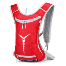 Outdoor-Fahrrad-Rucksack, wasserabweisend, atmungsaktiv, Sportrucksack, Bergsteigertasche (rot)