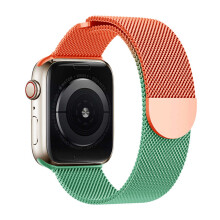 Halbrundes magnetisches Uhrenarmband aus Metall für Apple Watch (42/44/45/46/49 mm)