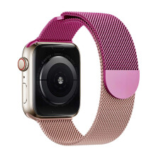 Halbrundes magnetisches Uhrenarmband aus Metall für Apple Watch (42/44/45/46/49 mm)