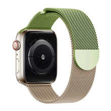 Halbrundes magnetisches Uhrenarmband aus Metall für Apple Watch (42/44/45/46/49 mm)