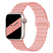 Zweifarbiges magnetisches Silikonarmband für Apple Watch [38/40/41/(10. Generation – 42 mm)]