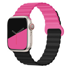 Zweifarbiges magnetisches Silikonarmband für Apple Watch (42/44/45/46/49 mm)