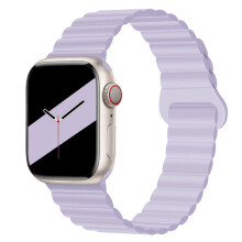 Zweifarbiges magnetisches Silikonarmband für Apple Watch (42/44/45/46/49 mm)