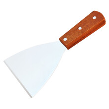 Rozsdamentes acél fa nyelű konyhai spatula sütőlapát (S)