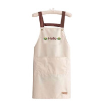 Ölbeständige Schürze für die Küche zu Hause mit großer Tasche, mit Handtüchern und Schnalle auf der Rückseite (weiß)