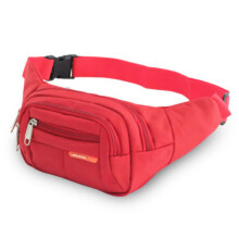 Canvas Schultertasche Messenger Bag Outdoor wasserdichte Brusttasche Sport Hüfttasche (rot)