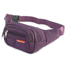 Canvas-Schultertasche, Messenger Bag, wasserdicht, für den Außenbereich, Brusttasche, Sport-Gürteltasche (lila)