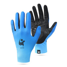 Rutschfeste Halbfinger-Outdoor-Fitness-Fahrradhandschuhe (Blau, M)