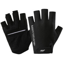 Halbfingerhandschuhe für den Außenbereich, rutschfest, für Sport und Fitness (schwarz, S)