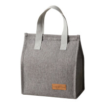 Vertikale, tragbare Lunchtasche mit großem Fassungsvermögen, Isoliertasche, Lunchbox-Tasche (grau)