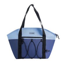 Isolierte, wasserdichte, tragbare Lunchtasche mit großem Fassungsvermögen, Bento-Tasche (Dunkelblau)