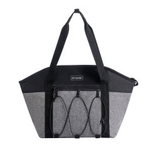 Isolierte, wasserdichte, tragbare Lunchtasche mit großem Fassungsvermögen, Bento-Tasche (schwarz)