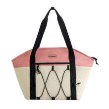 Isolierte, wasserdichte, tragbare Lunchtasche mit großem Fassungsvermögen, Bento-Tasche (Pink)