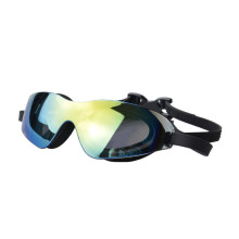 Antibeschlag-Schwimmbrille für Erwachsene, Silikon, wasserdicht, Sonnenbrille, Schwimmausrüstung (schwarz)