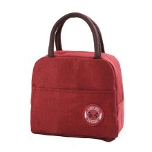 Tragbare Lunchtasche, Isoliertasche, Lunchbox-Tasche, Lunchbox-Aufbewahrungstasche (Weinrot)