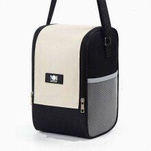 Neue isolierte Lunchbox-Tasche, Reise-Picknicktasche mit Schultergurt, Lunchtasche (schwarz)