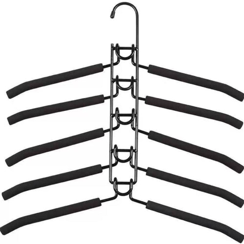 Multifunktionel Multi-Layer Folde Hanger Garderobe Opbevaring Krog