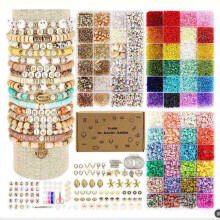 Reisperlen Polymer Clay Perlen Perlenarmband Halskette DIY Set