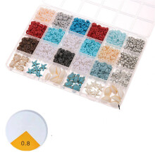 Weicher Ton, handgefertigte Perlen, DIY-Materialpaket-Set, Armband, Schmuckzubehör (2400 Stück)