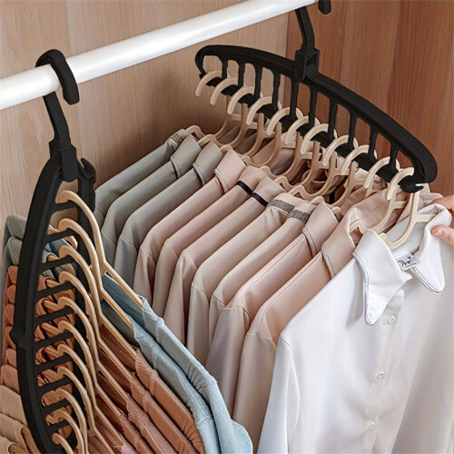 Cabide giratório multifuncional Bold com 11 furos para secar roupas (branco) 2