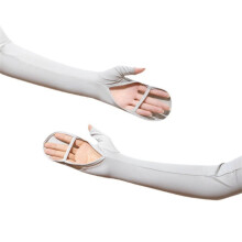 Sommer-Anti-UV-Fahrradhandschuhe, atmungsaktiv, locker, Sonnenschutz (hellgrau)