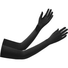 Sonnenschutz, rutschfest, UV-beständig, lose Vollfinger-Armschützer für Outdoor-Fahrradfahren (schwarz)