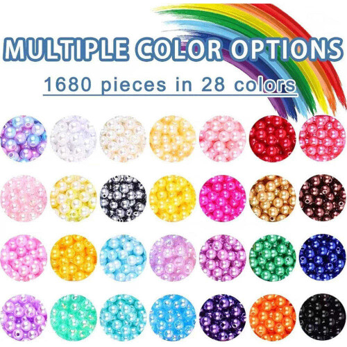 1680Pellet6Mm28Υλικά κατασκευής βραχιολιών με χρωματιστά χάντρες 1
