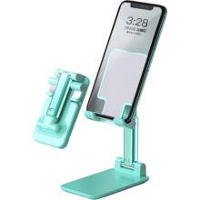 Drehbarer, faltbarer und anhebbarer Handyhalter, Tablet-Handyhalter (grün)