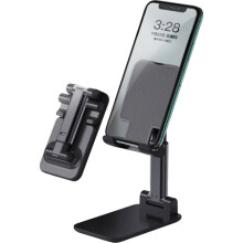 Drehbarer, faltbarer und anhebbarer Handyhalter, Tablet-Handyhalter (schwarz)