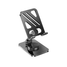 360 Grad drehbarer Handyhalter, tragbarer Klappständer (schwarz)