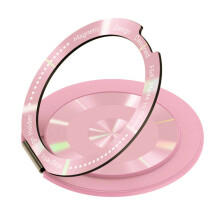 360 Grad drehbarer Ringschnallen-Klebstoff-Magnet-Handyhalter (Pink)