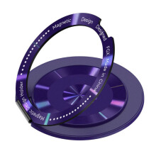360 Grad drehbarer Ringschnallen-Klebstoff-Magnet-Handyhalter (lila)