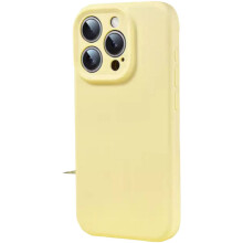 Flüssigsilikon-Telefonhülle für iPhone 16 (Gelb)