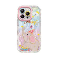Ölgemälde Elefant Bild Handyhülle für iPhone 16Plus (Handyhülle + Handykette)
