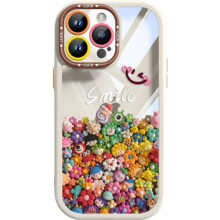 Süße bunte Puppen-Telefonhülle für iPhone 16 (weiß)