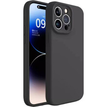Flüssigsilikon Einfache Anti-Fall-Handy-Schutzhülle für iPhone 16Promax (Schwarz)