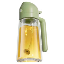 Ölsprühflasche für den Haushalt, Mehrzweck-Ölsprühtopf, auslaufsicherer Öltanktopf aus Glas (milchig weiß)