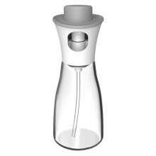 Ölsprühflasche zum Pressen, Gewürzflasche, staubdichter Ölkontrollglas-Öltopf (weiß)