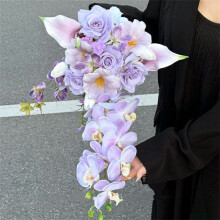 Neu Handheld Blume Braut Hochzeit Im Freien Wasserfall geformt
