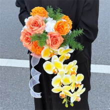 Neu Handheld Blume Braut Hochzeit Im Freien Wasserfall geformt