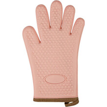 Verdickte Silikonhandschuhe zum Backen im Küchenofen, speziell für hohe Temperaturen, hitzebeständig (Pink)