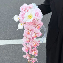 Neu Handheld Blume Braut Hochzeit Im Freien Wasserfall geformt