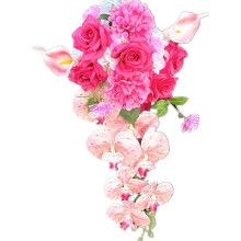 Simulierte handgehaltene Blume Braut Hochzeitsfotografie tropfenförmige künstliche Blume