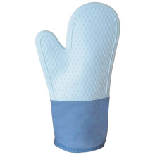 Silikon-Küchenofen-Spezialhandschuhe, hochtemperaturbeständig, rutschfest (blau)