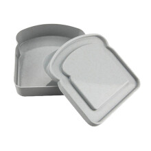 Tragbare Lunchbox aus Weizenstroh, Toastbrot-Sandwichbox (grau)