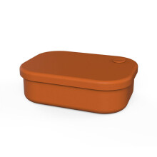 Neue beheizte Frischhaltebox aus Silikon, Lebensmittelaufbewahrungsbox, Lunch-Bento-Box (Dunkelorange)