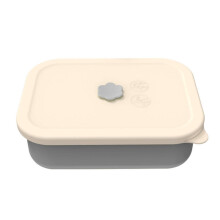 Beheizte Silikon-Lunchbox, Lunchbox, Bento-Box, Fach, Lunchbox (grau)
